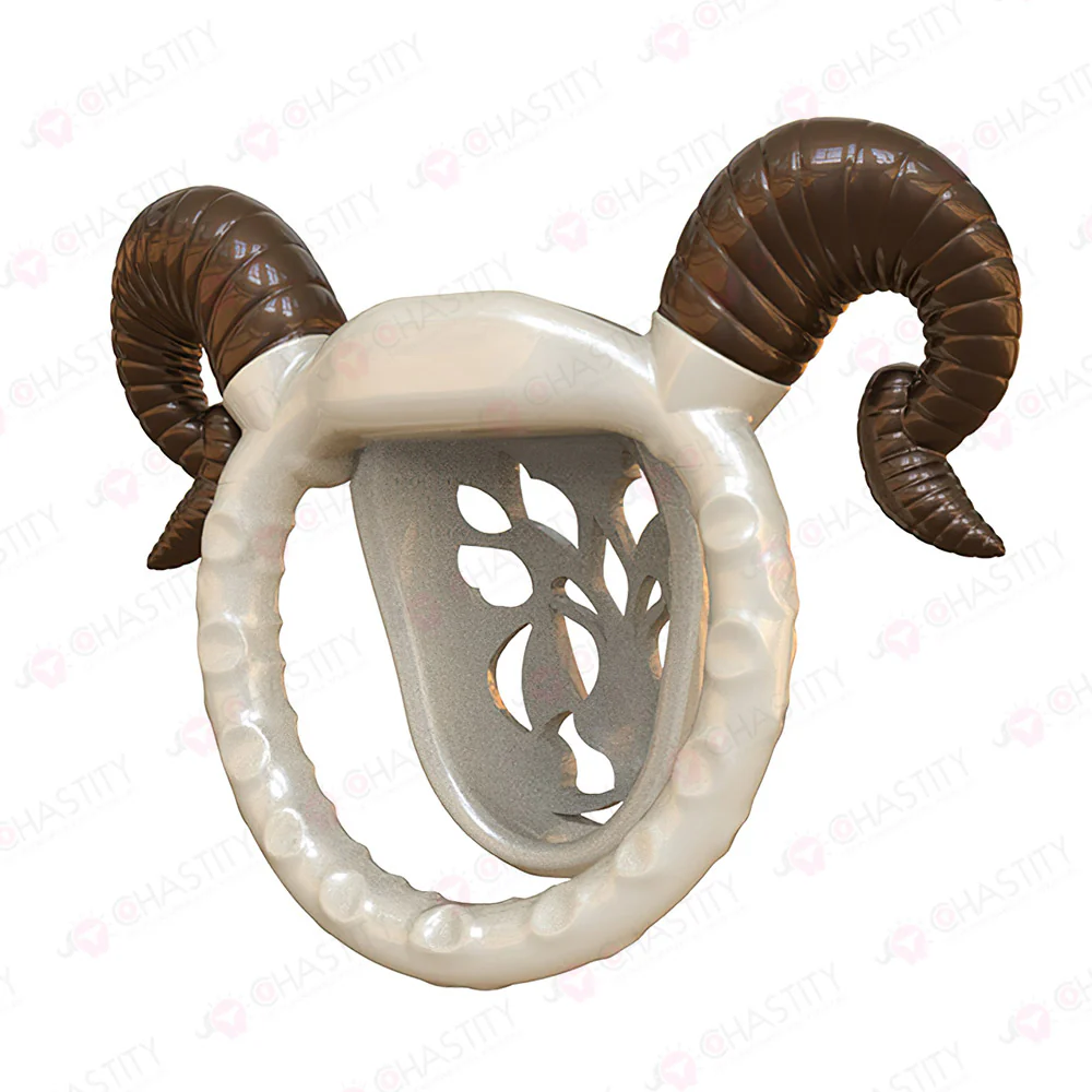 Goat Flat Chastity Penis Cover (Detachable Horns) - Image 9