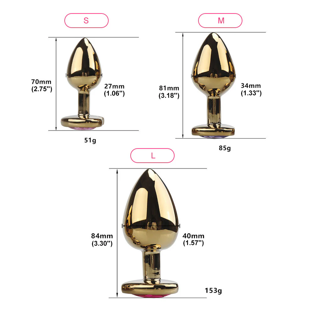 Gold Butt Plug (3 Items) - Image 3