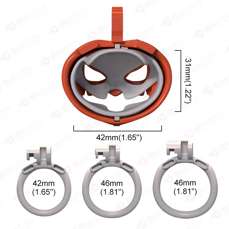 Halloween Jack-o'-lantern Chastity Cage - Image 3