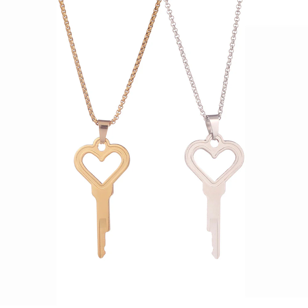 Heart Shaped Chastity Cage Cylinder Lock With Chain - Image 3