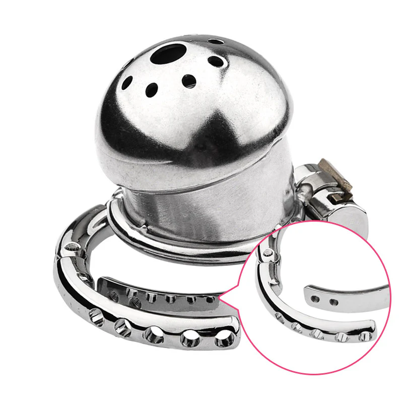 Helmet Chastity Cage With Adjustable Penis Ring