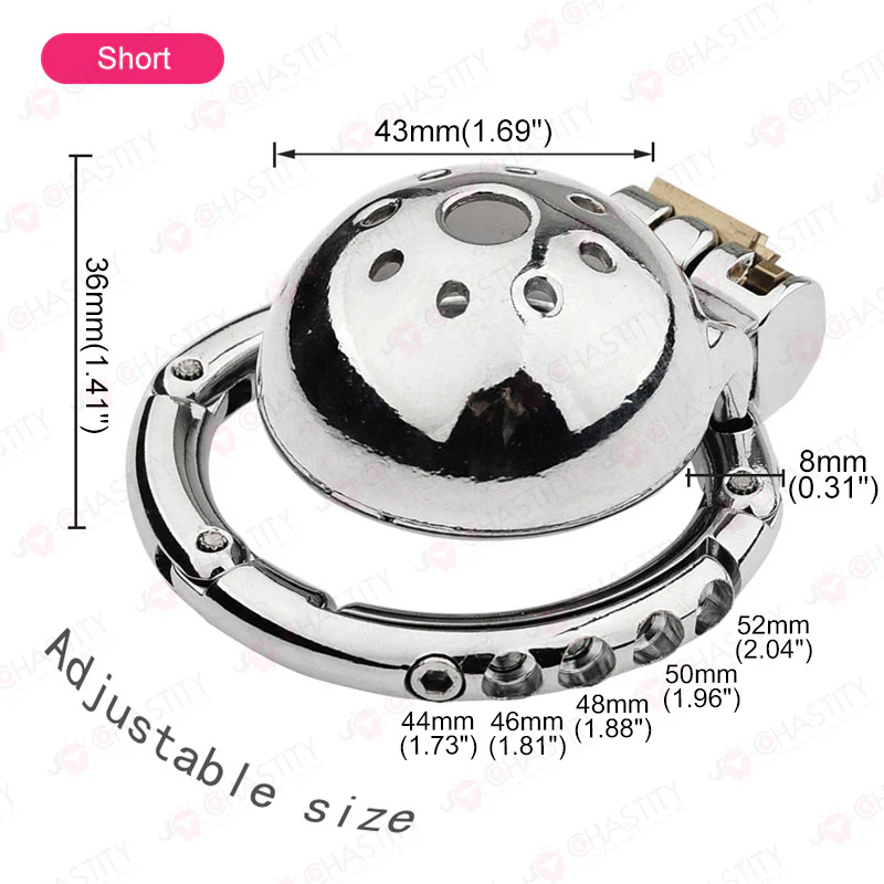 Helmet Chastity Cage With Adjustable Penis Ring - Image 4