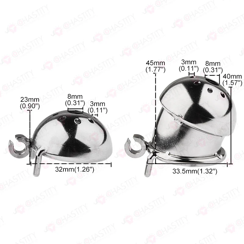 Helmet Chastity Cage With Adjustable Penis Ring - Image 5