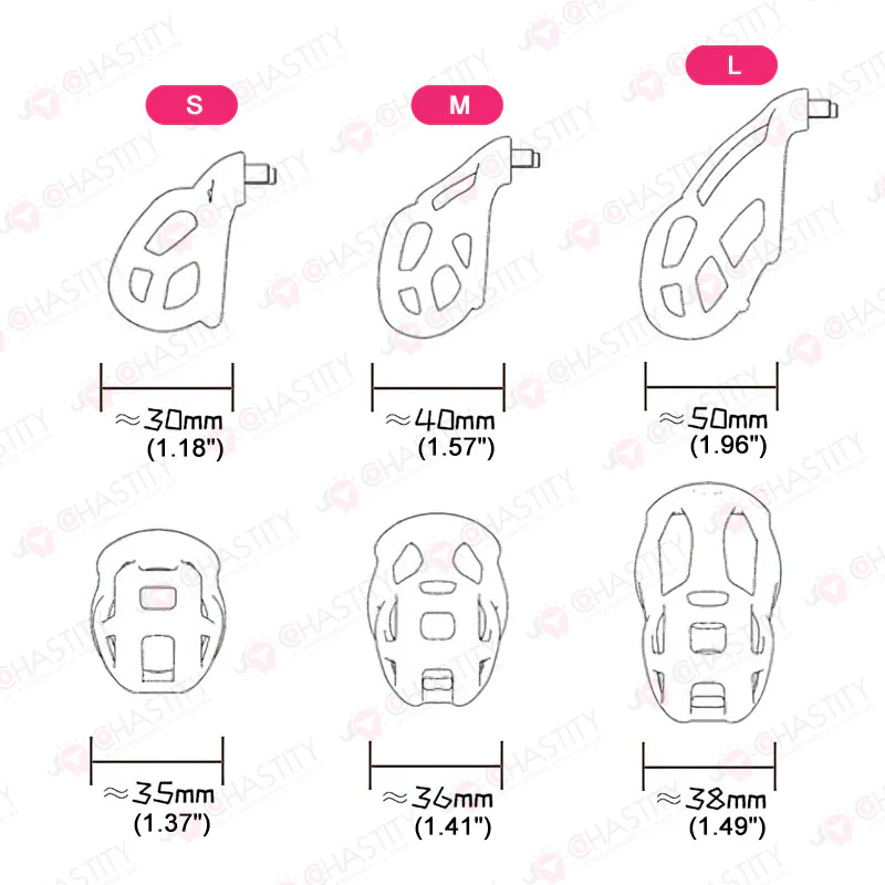 Hidden Lock Core Soft Rubber Chastity Cage - Image 4