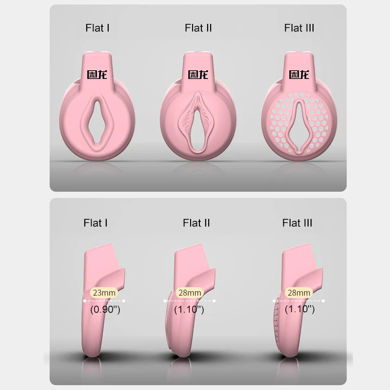 JEUSN Pink Flat Chastity Cage - Image 5