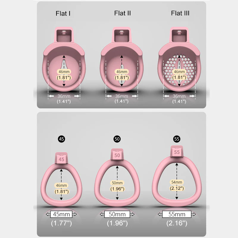 JEUSN Pink Flat Chastity Cage - Image 6