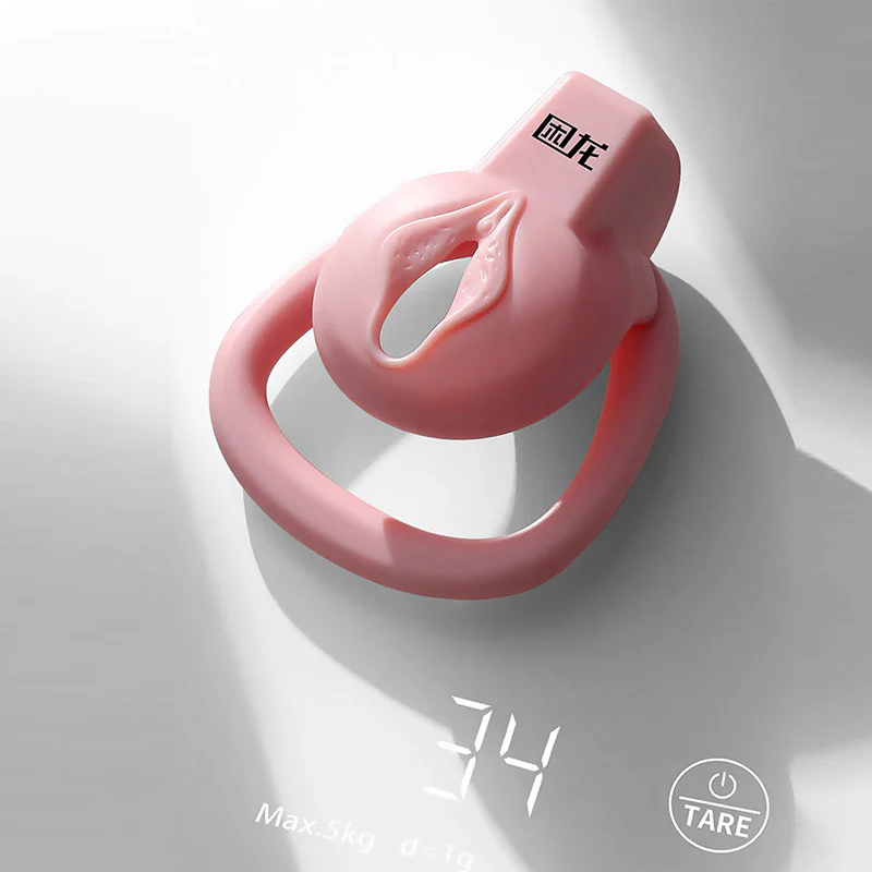 JEUSN Pink Flat Chastity Cage - Image 7