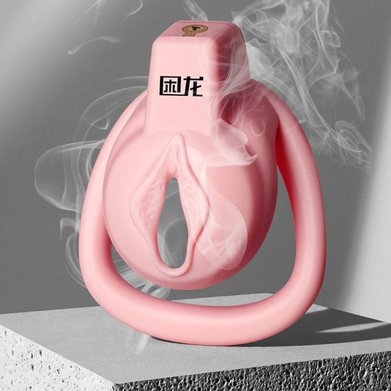 JEUSN Pink Flat Chastity Cage - Image 8