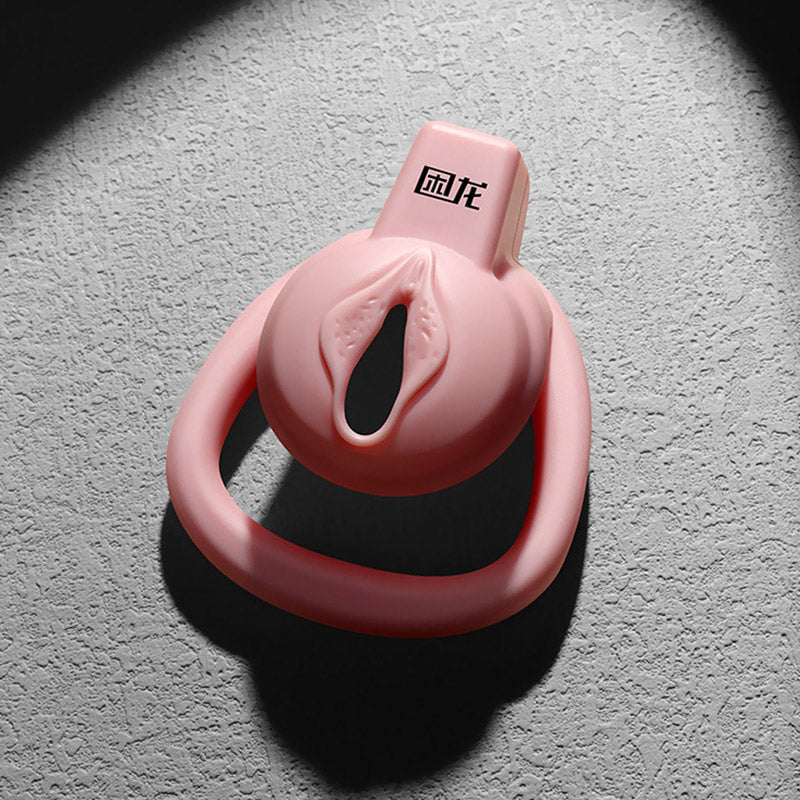 JEUSN Pink Flat Chastity Cage - Image 9