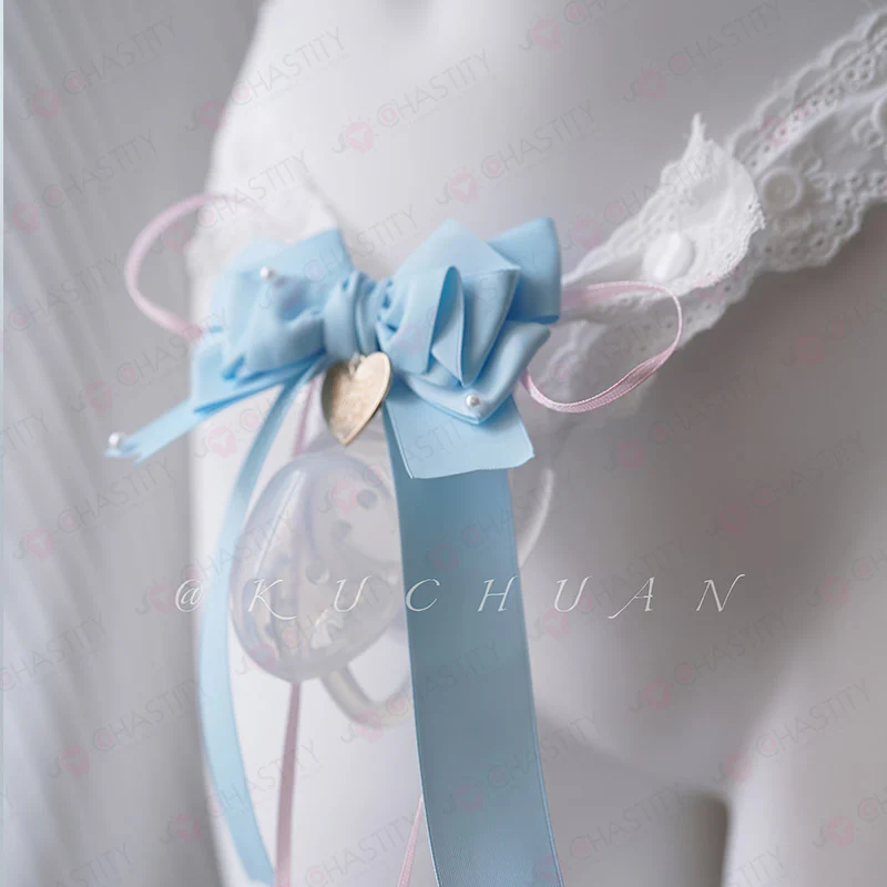 Lace Sissy Chastity Cage Harness - Image 3
