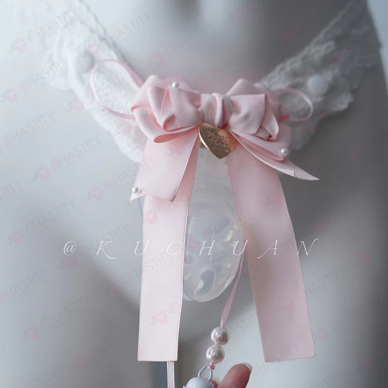 Lace Sissy Chastity Cage Harness - Image 4