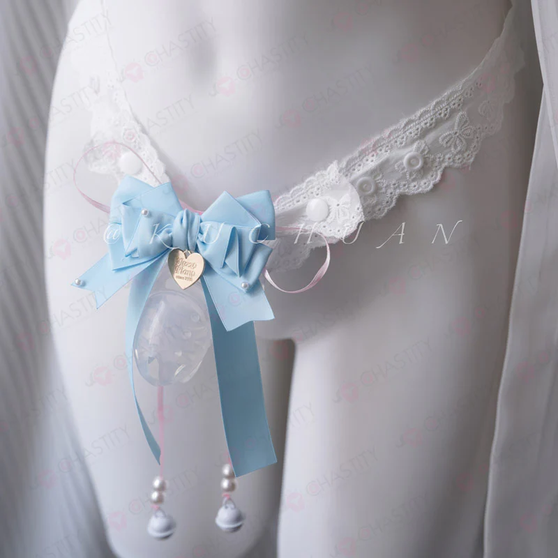 Lace Sissy Chastity Cage Harness - Image 6