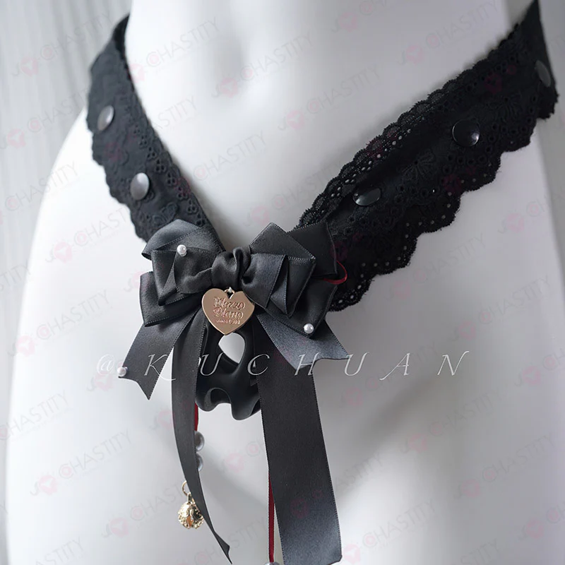 Lace Sissy Chastity Cage Harness - Image 7