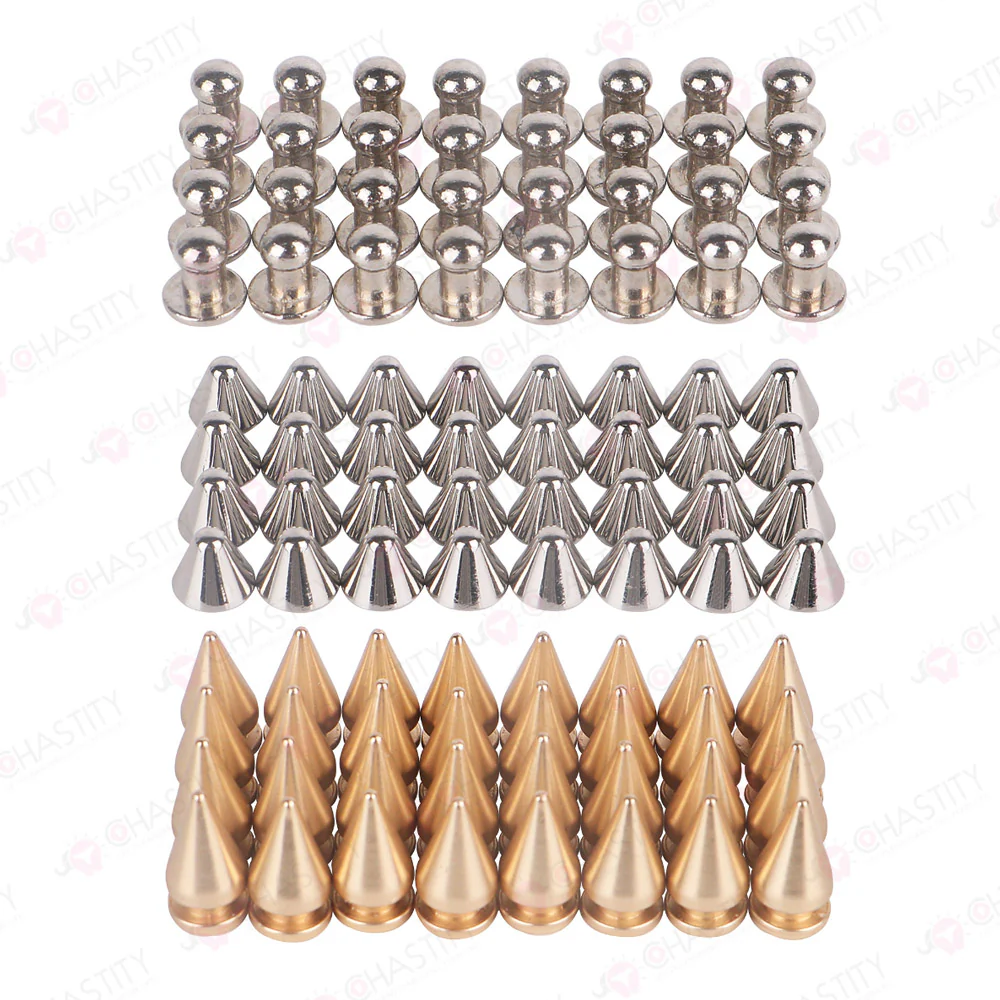 Riveted Forced-Upright Leather Chastity Pants (Chastity Cage Support) - Image 7