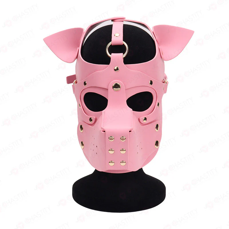 Leather Dog Mask With Removable Muzzle - Image 10