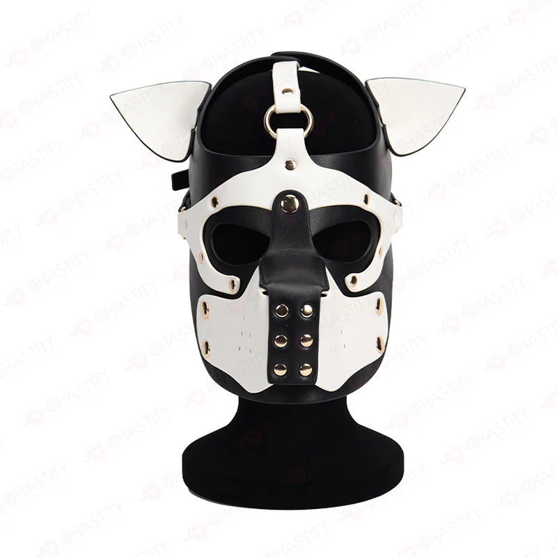 Leather Dog Mask With Removable Muzzle - Image 12