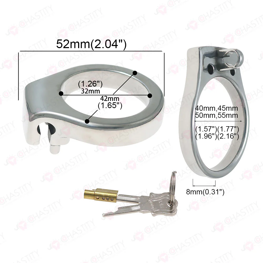 Lockable Chastity Weighted Cock Ring - Image 3