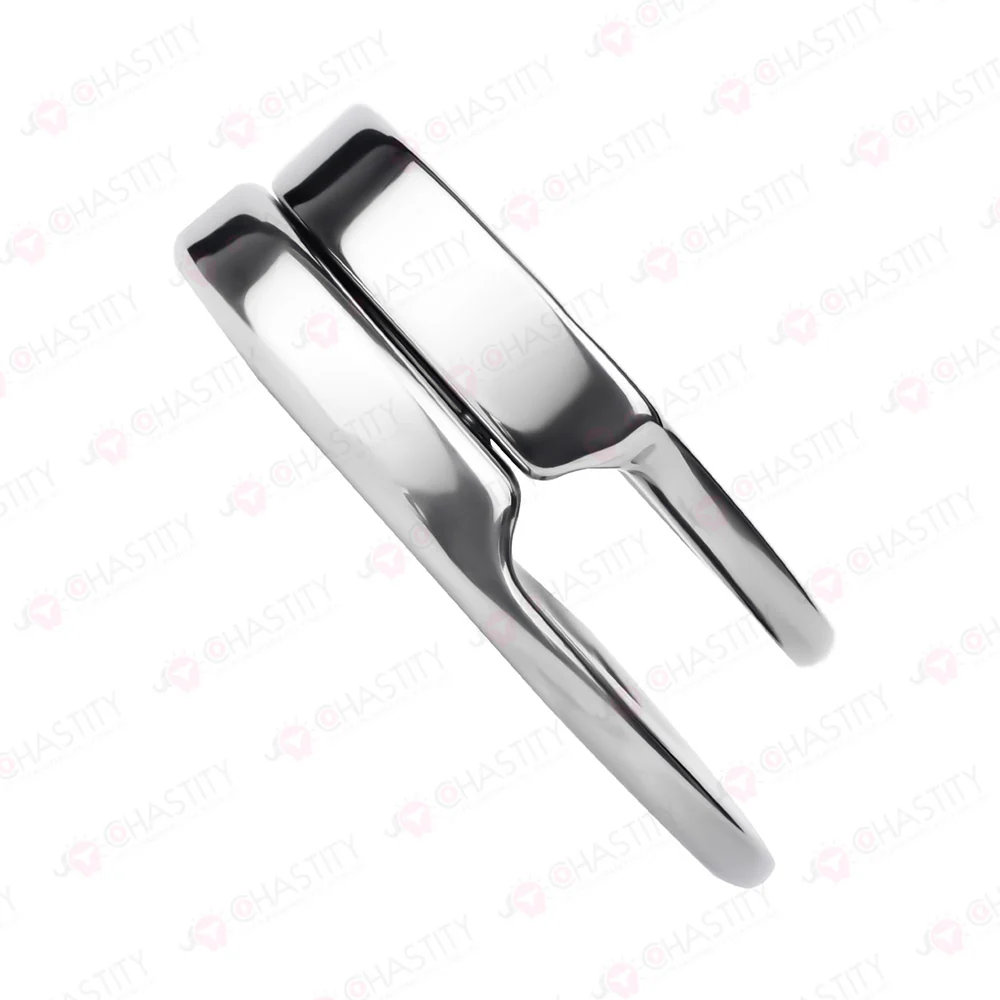 Lockable Stainless Steel Cock Ring - Image 2