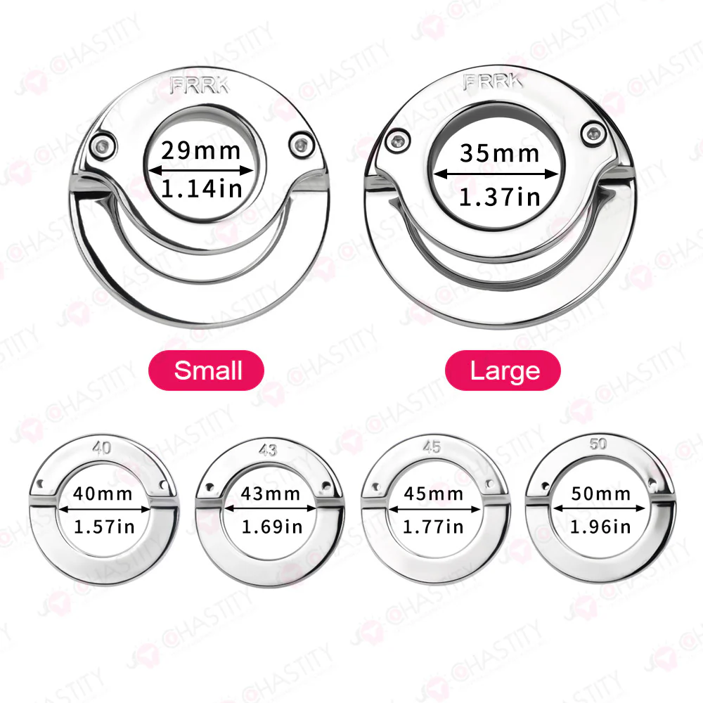Lockable Stainless Steel Cock Ring - Image 3