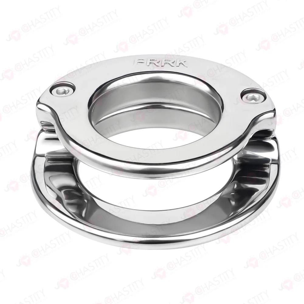 Lockable Stainless Steel Cock Ring - Image 5