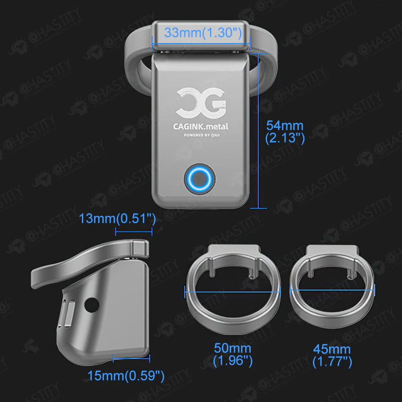 LOCKINK Metal Small APP Remote Control AI Chastity Cage - Image 3