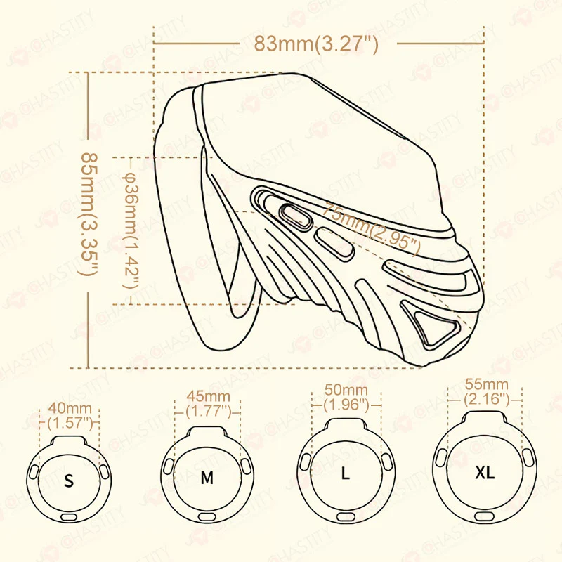 LOCKINK Estim Eel APP Long Distance Chastity Cage - Image 3