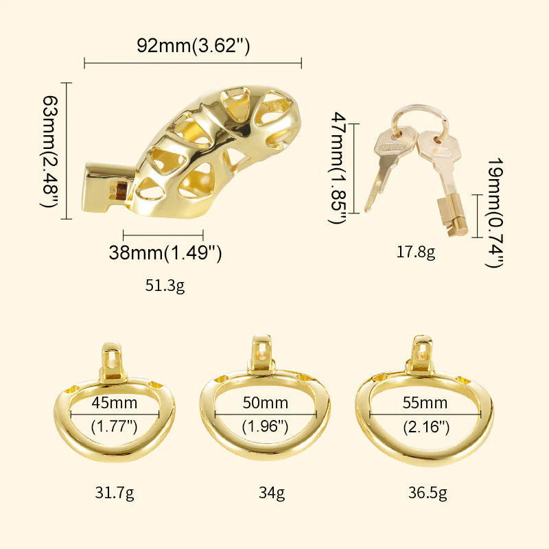 Luxury Chastity Cage (3 Rings) - Image 5