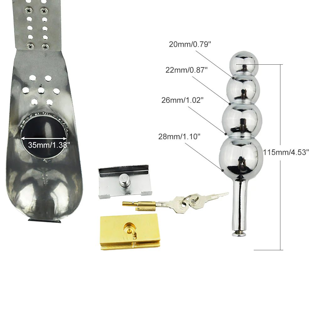 Male Chastity Belt With Butt Plug - Image 5