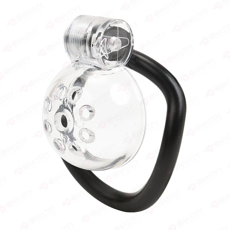 Male Chastity Denial With Clear Cage - Image 2