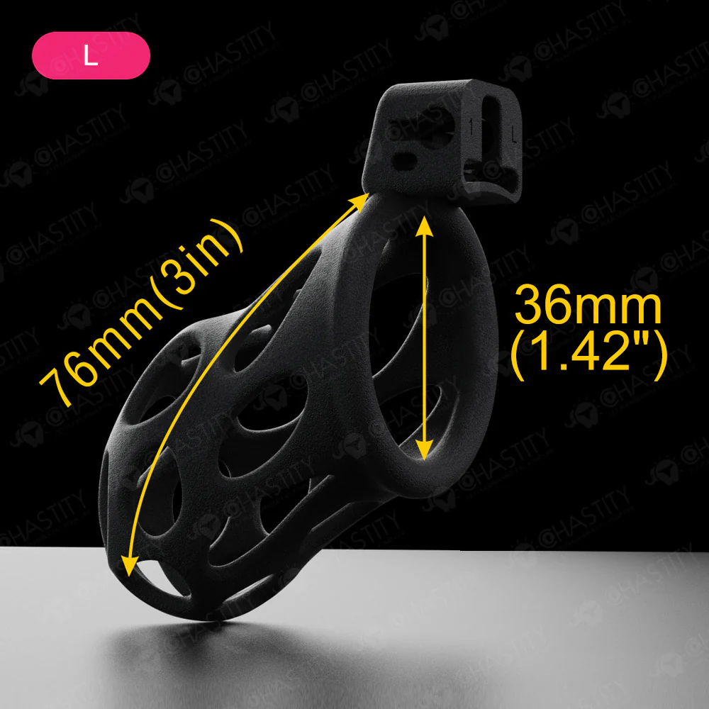 Matte Frosted Solid Chastity Cage - Image 5