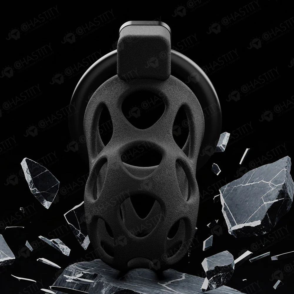 Matte Frosted Solid Chastity Cage - Image 8