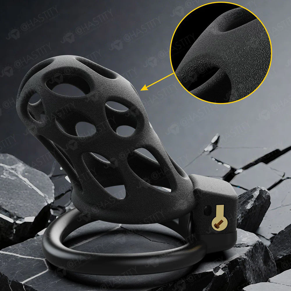 Matte Frosted Solid Chastity Cage - Image 9