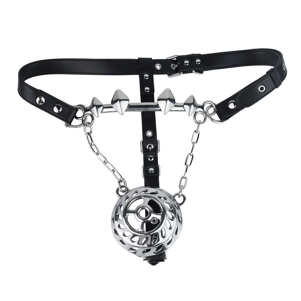 Flat Male Chastity Metal Chain Underwear