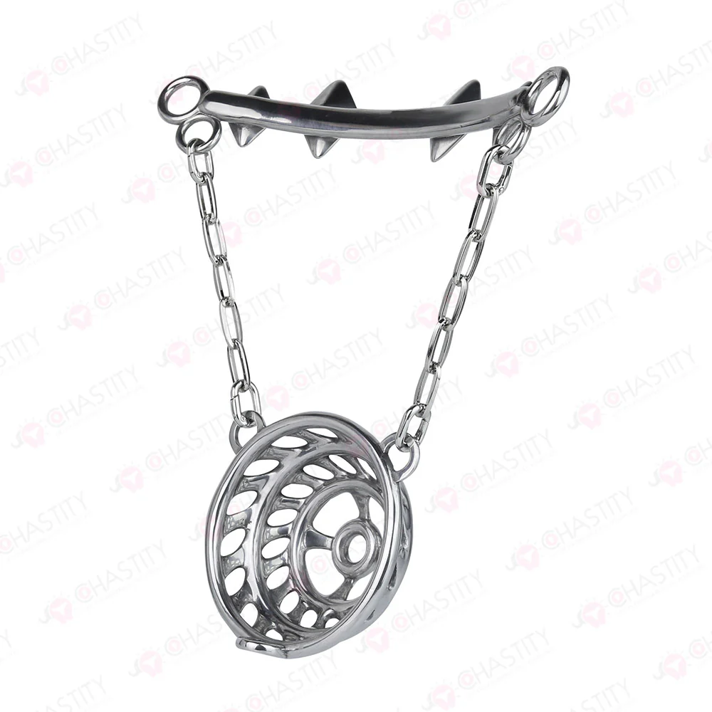 Flat Male Chastity Metal Chain Underwear - Image 11