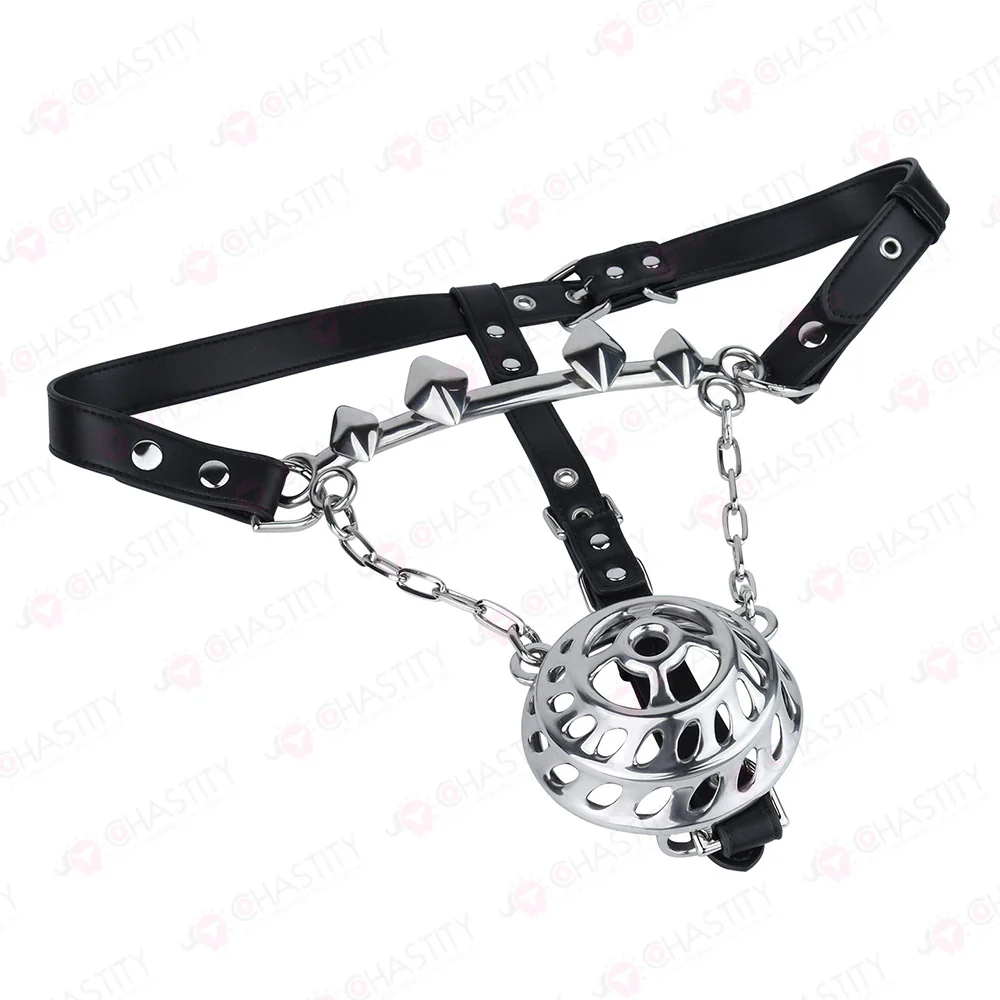 Flat Male Chastity Metal Chain Underwear - Image 2