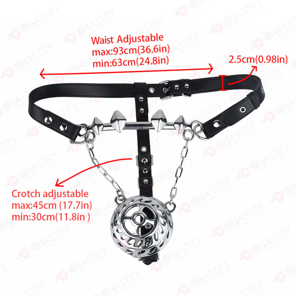 Flat Male Chastity Metal Chain Underwear - Image 4