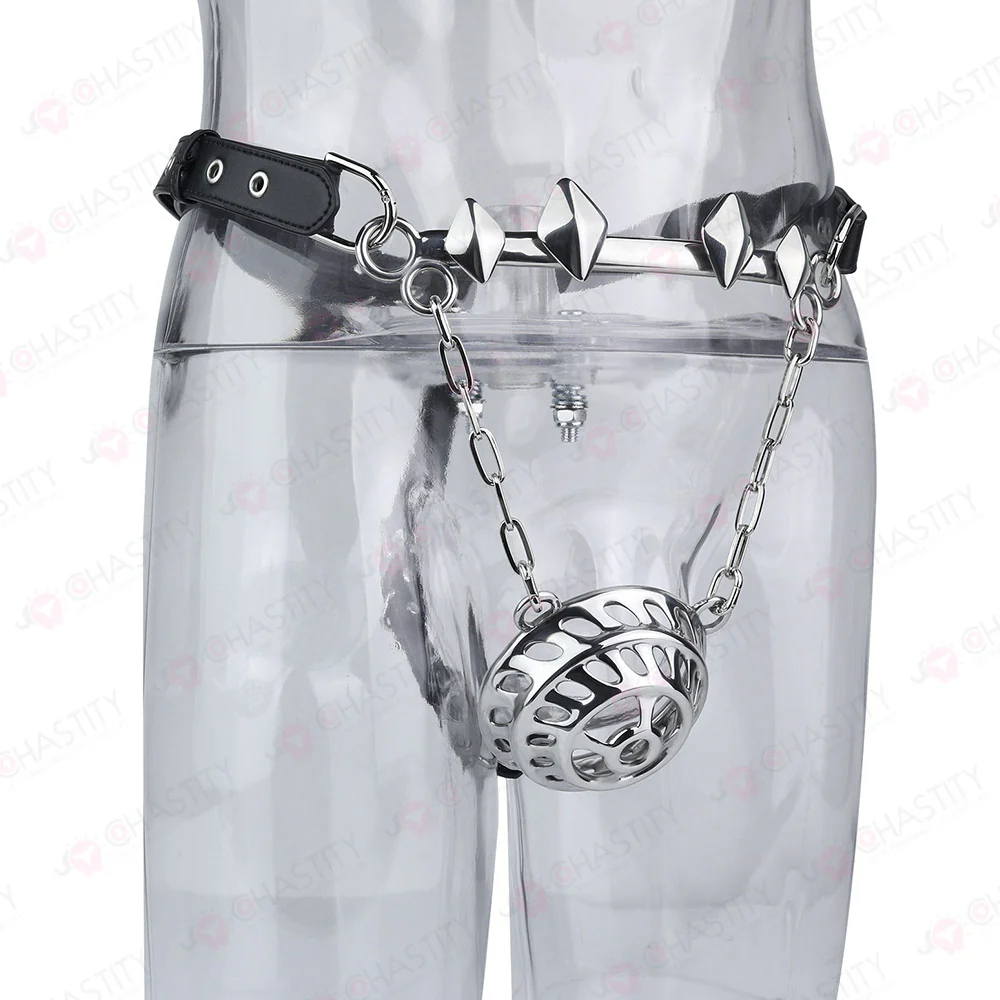 Flat Male Chastity Metal Chain Underwear - Image 6