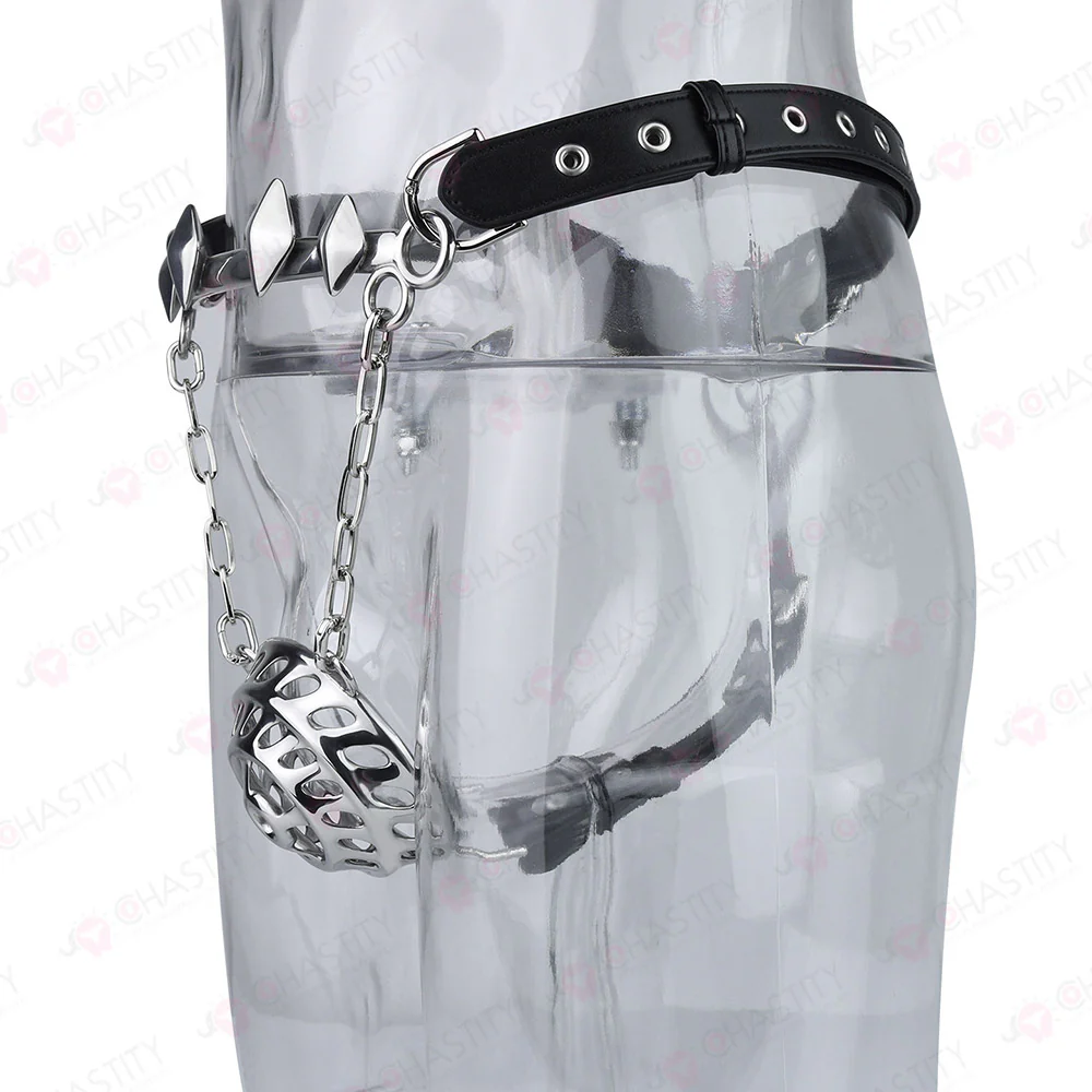 Flat Male Chastity Metal Chain Underwear - Image 7