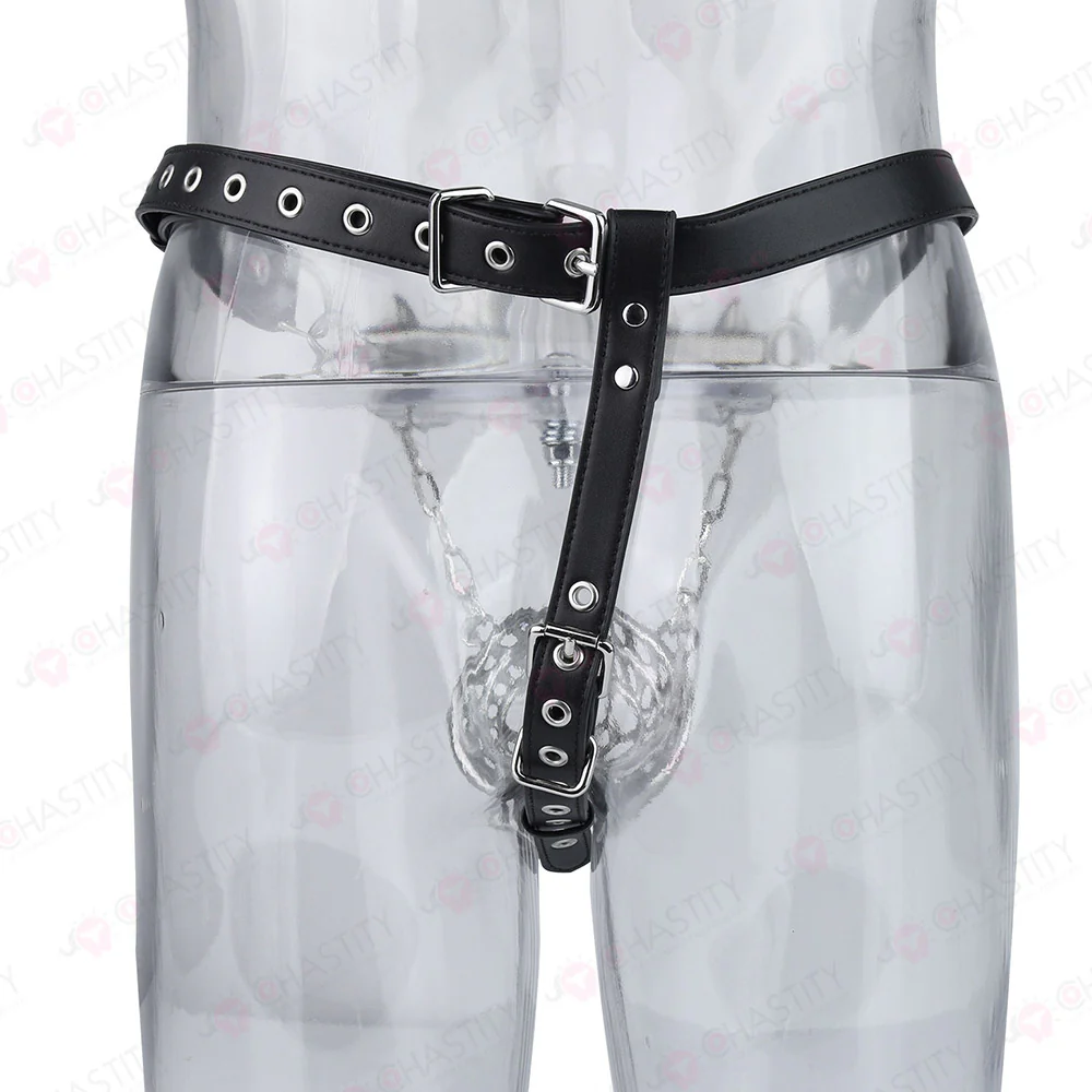 Flat Male Chastity Metal Chain Underwear - Image 8