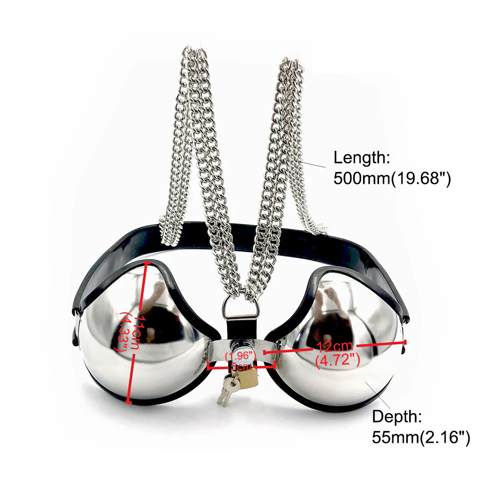 Metal Chastity Bra - Image 5