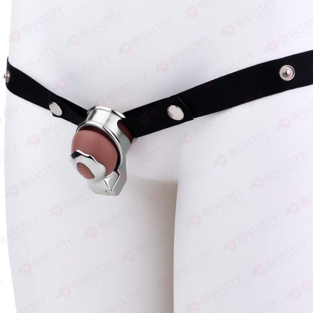 Metal Chastity Glans Sleeve With Lock - Image 2