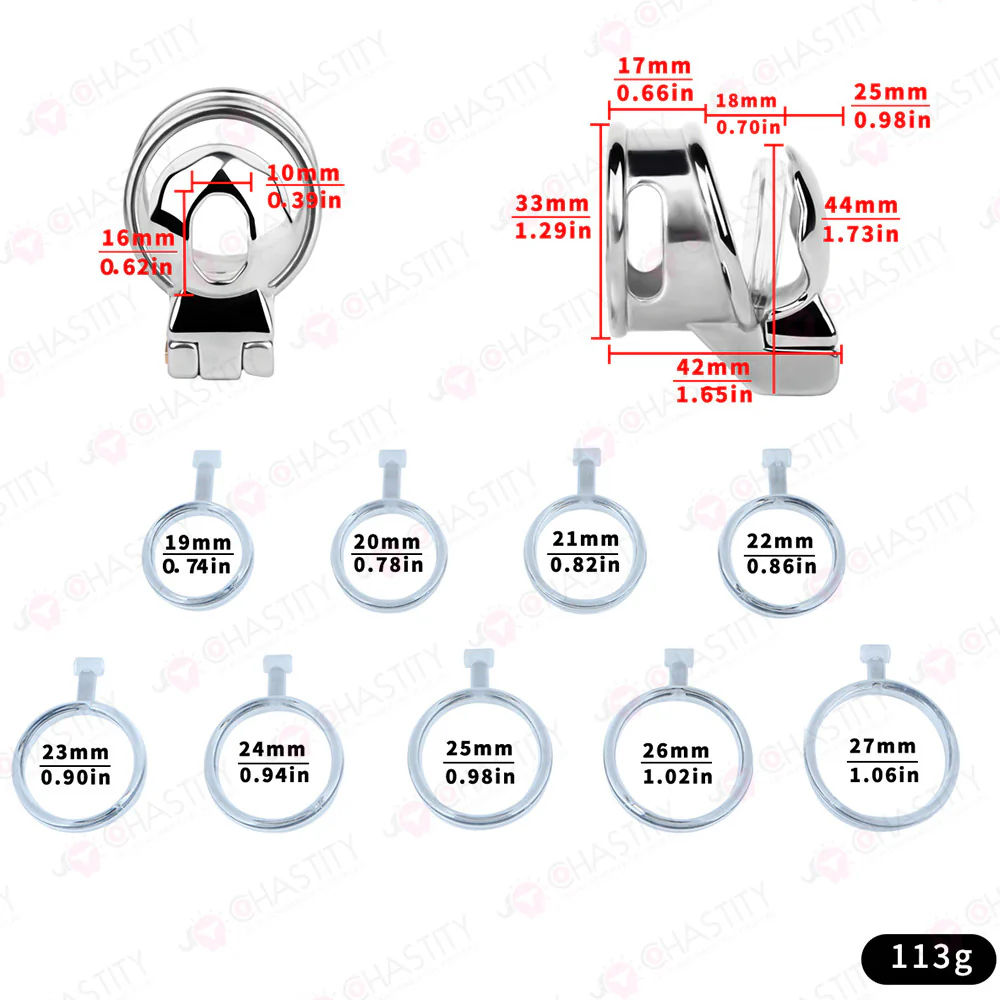 Metal Chastity Glans Sleeve With Lock - Image 4