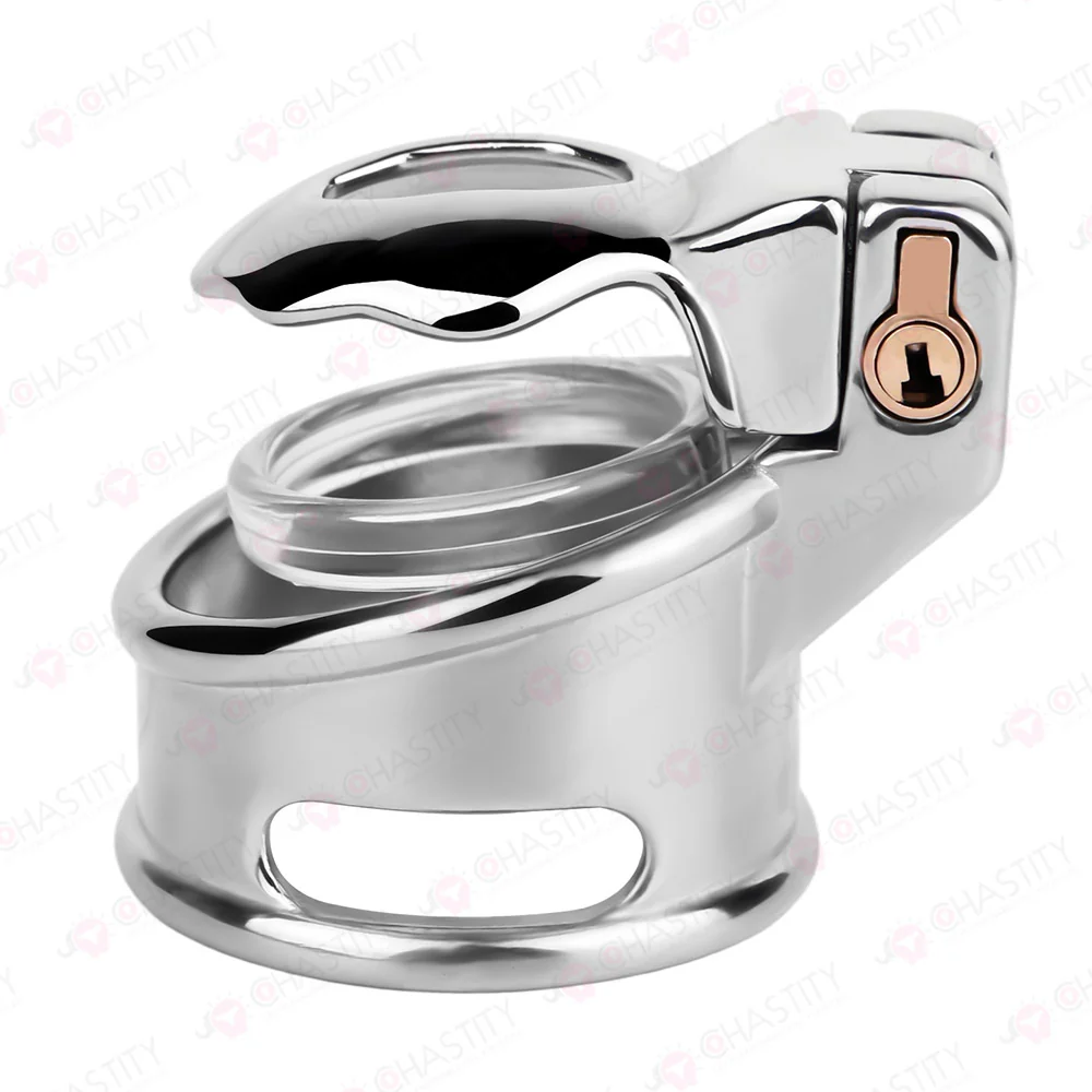 Metal Chastity Glans Sleeve With Lock - Image 6
