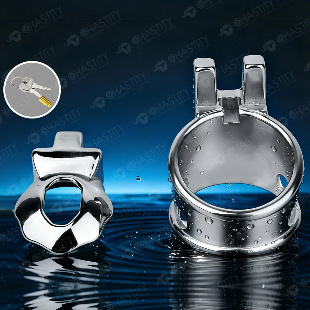 Metal Chastity Glans Sleeve With Lock - Image 9