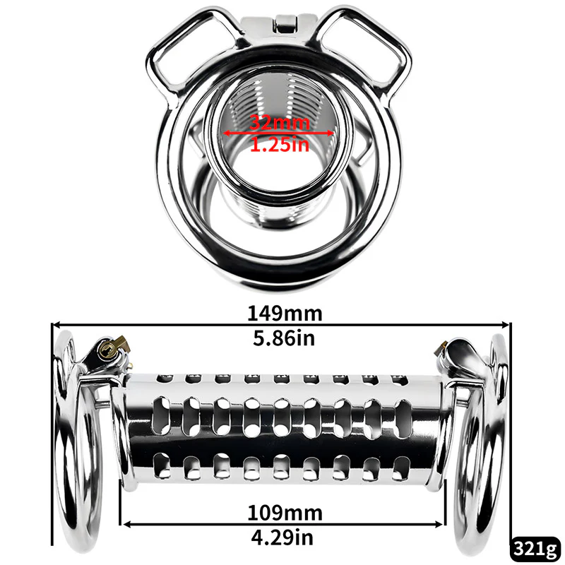 Metal Double Ended Chastity Cage - Image 7