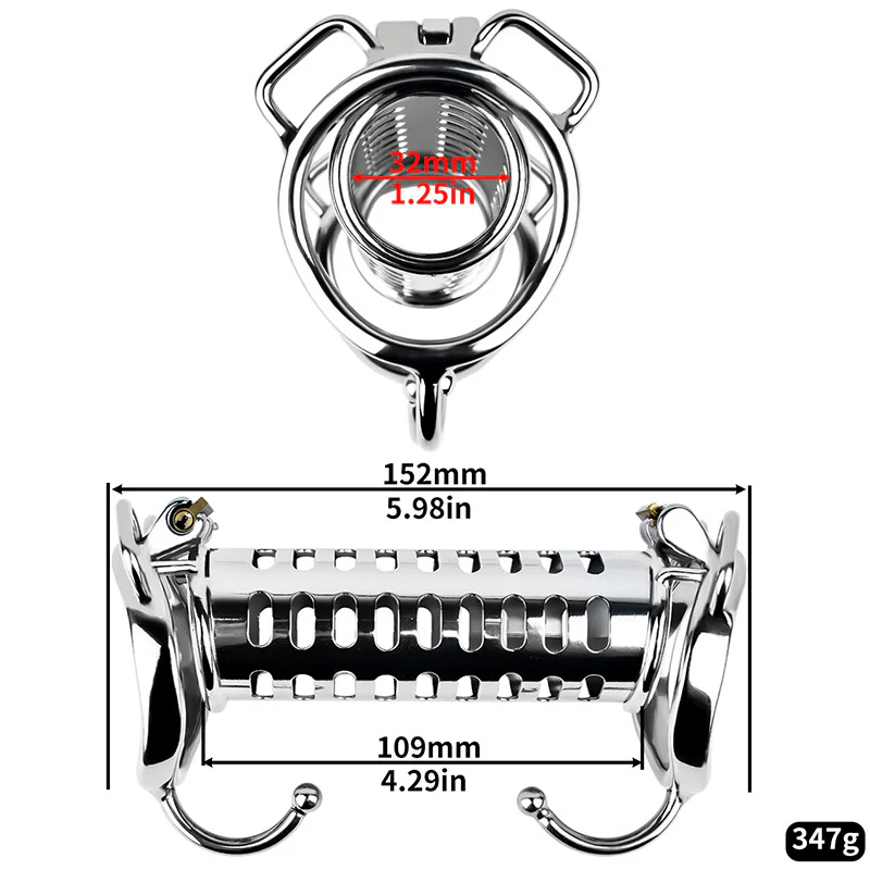 Metal Double Ended Chastity Cage - Image 8