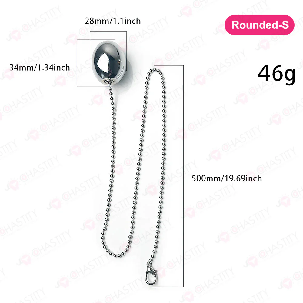 Metal Egg Anal Plug With Chain - Image 10