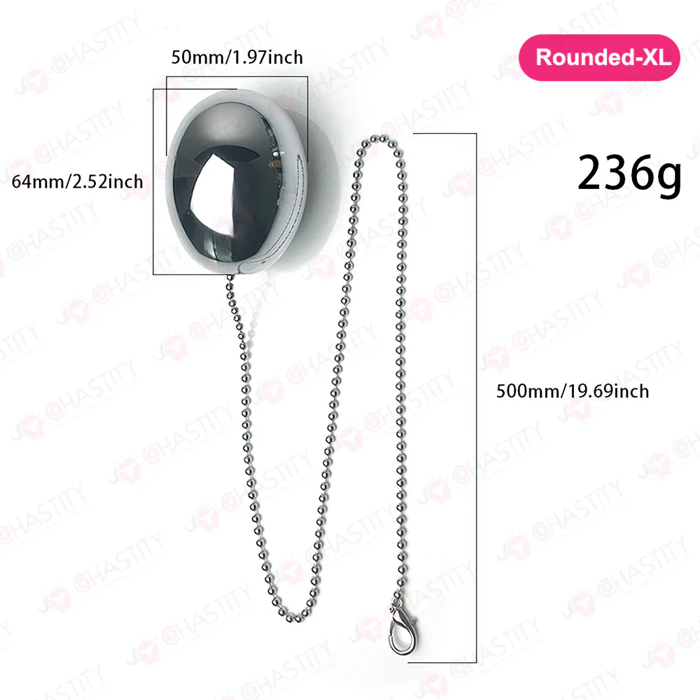 Metal Egg Anal Plug With Chain - Image 13
