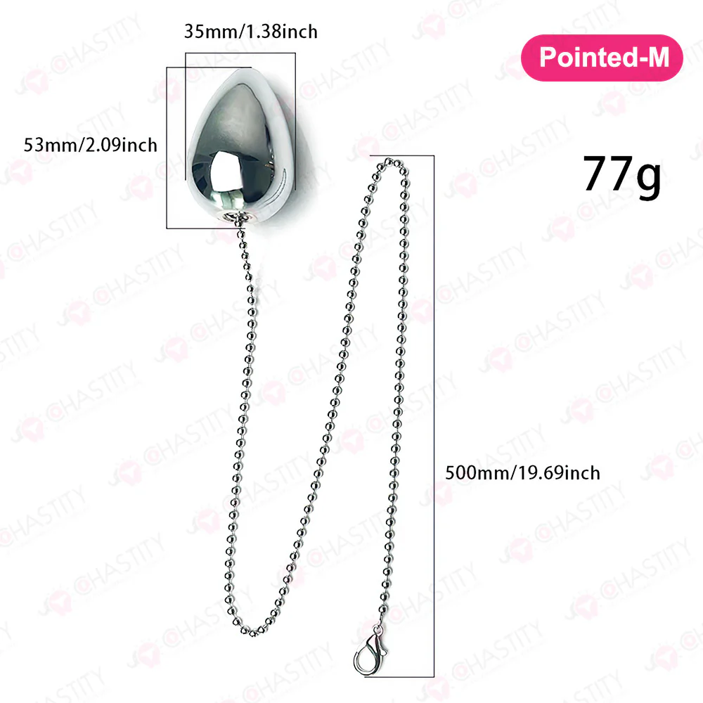 Metal Egg Anal Plug With Chain - Image 5