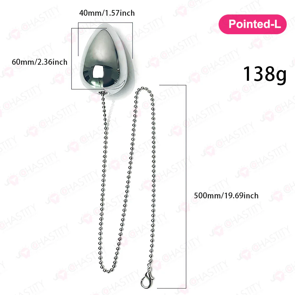 Metal Egg Anal Plug With Chain - Image 6